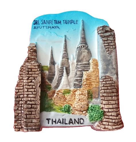 Ayutthaya Thailand Handmade Painted Aromatherapy 3d Fridge Magnets