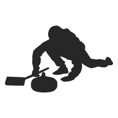 Ice Curling Silhouette Transparent Png And Svg Vector File