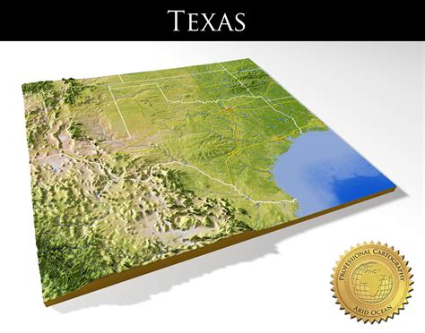 Texas High Resolution 3d Relief Maps 3d Model Cgtrader