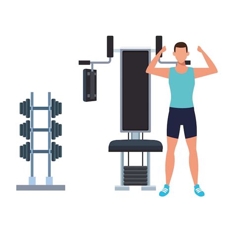 Premium Vector Fitness Man Training Cartoon
