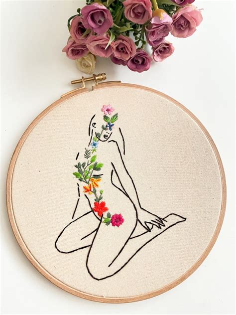 Nude Girl Embroidery Pattern PDF Pattern Beginner Etsy