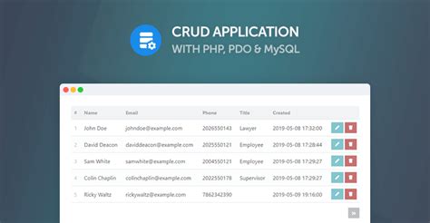 Crud Application With Php Pdo And Mysql