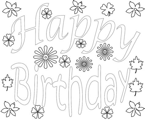 This coloring page is full of adorable characters and colorful balloons. Happy Birthday Words Coloring Pages | Happy birthday ...