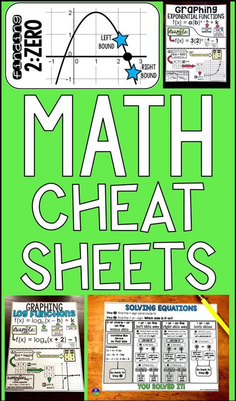 Math Cheat Sheets Math Cheat Sheet Education Math Teaching Math