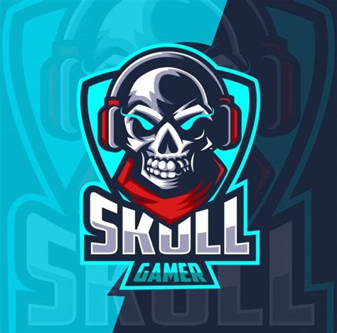 Skull Gamer Mascot Esport Logo Design Skull Game Sports Logo Design