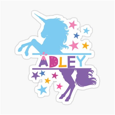 Adley Unicorns Kids T Shirt Sticker For Sale By Beauwellingto Redbubble