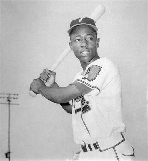This Is A Photo Of Hank Aaron While He Was With The Jacksonville