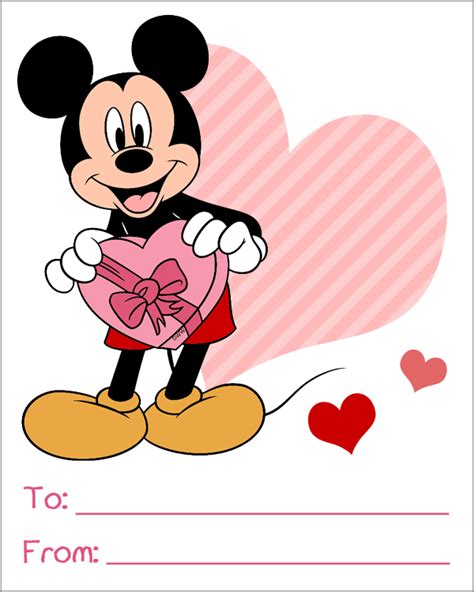 Mickey Mouse Valentines Day Cards Digital File 8x10 Printable Diy