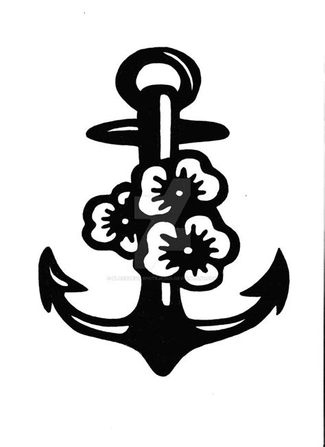 061 Anchor With Flowers By Blackdevilwhitejesus On Deviantart