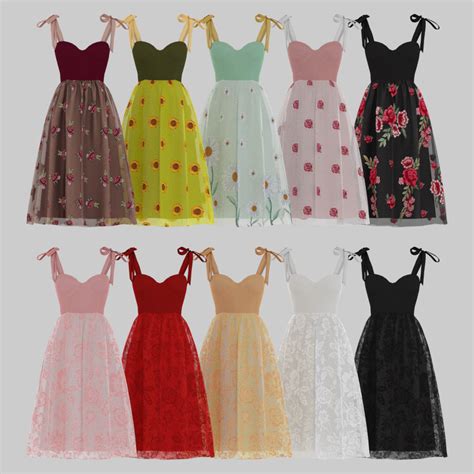 ̗̀ Sapphire Dress ̖́ Ts4 Daisy Pixels