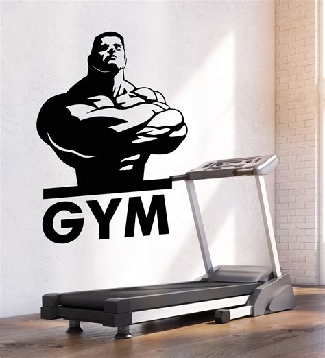 Vinyl Wall Decal Gym Fitness Centre Muscular Beautiful Body Stickers U
