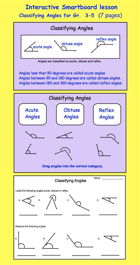 Interactive Smartboard Lesson Classifying And Measuring Angles Gr 3