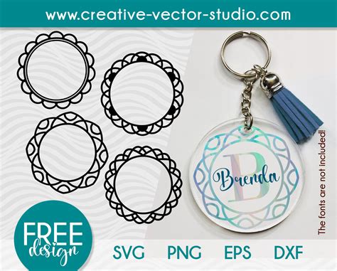 Free Keychain Mandala Svg Creative Vector Studio