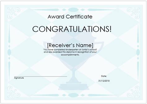 10 Winner Certificate Templates Free Printable Word And Pdf Formats