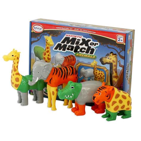 Magnetic Mix Or Match Animals Construction Toy For Children Ages 2