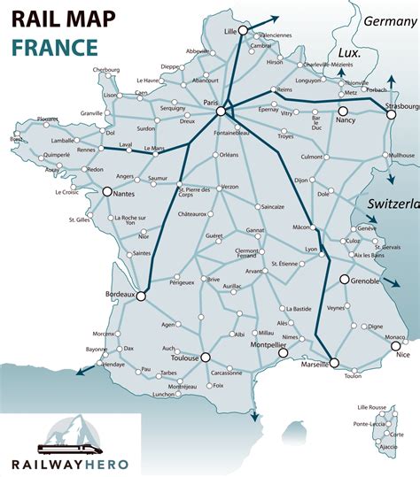 France Rail Map Train Routes