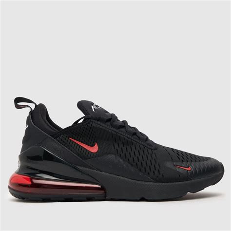Mens Black And Red Nike Air Max 270 Trainers Schuh