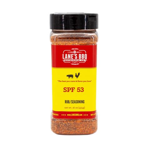 Lane S Bbq Spf 53 Rub 16oz Luxe Barbeque Company