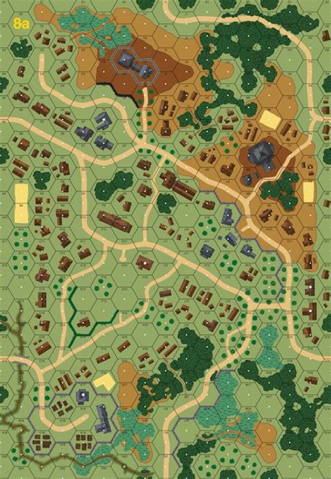 Custom Advanced Squad Leader Map Hex Map Tabletop Rpg Maps Map