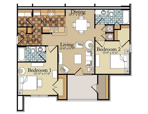 Small 2 Bedroom Condo Floor Plan Axis Decoration Ideas