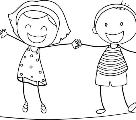 Boy And Girl Coloring Pages At Free Printable
