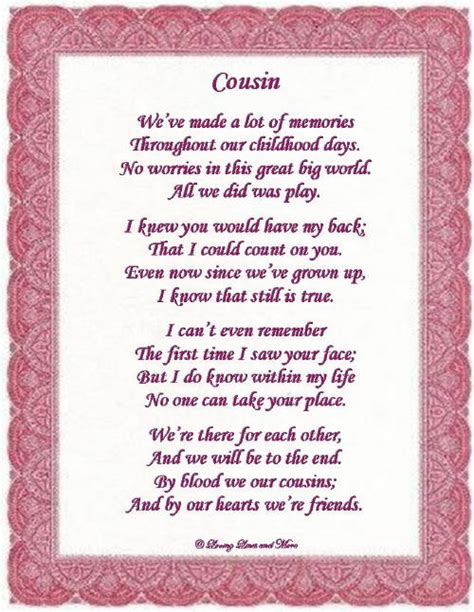 Cousin Poem