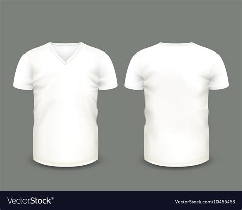 White V Neck Shirts Template Royalty Free Vector Image