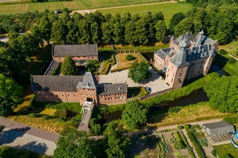 Aerial View Of Doorwerth Castle Is A Medieval Castle Near Arnhem