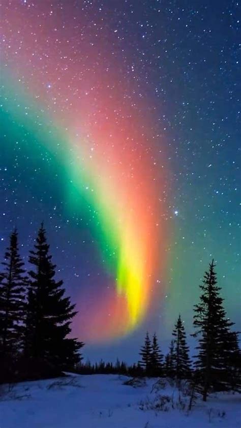 F3rh4t Northern Lights Painting Rainbow Photography Nature Aurora
