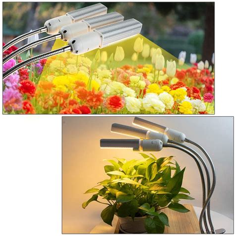 Oummet 1000w plant growing lights for indoor plants. Three Head LED Grow Light for Indoor Plants - 4WDKING