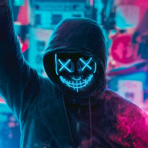 Mask Guy Neon Wallpaper Free Wallpapers For Apple Iphone And Samsung