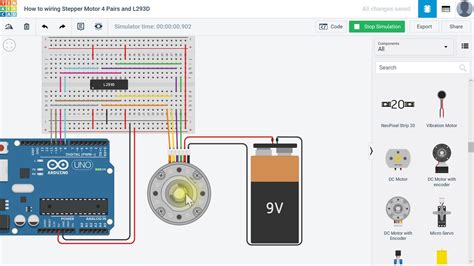 How To Wiring Stepper Motor 4 Pairs And L293d By Using Ardunio Uno R3