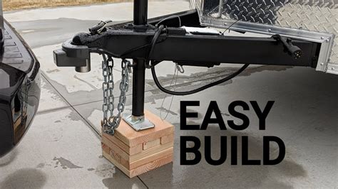 Most are made of plastic, and many are designed to stack up and connect with each other to form a graduated series of flat surfaces for parking a tire. DIY Trailer Jack Block - YouTube