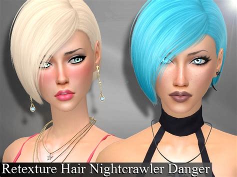 The Sims Resource Nightcrawler`s Danger Hair Retextured By Genius66