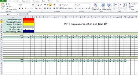 Employee Attendance Tracker Excel 2017 Excel Templates