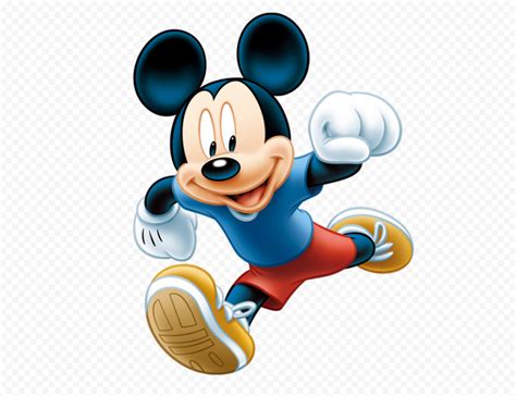 Hd Cartoon Illustration Mickey Mouse Running Png Citypng