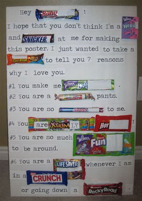 Candy Bar Poster Ideas With Clever Sayings Hative