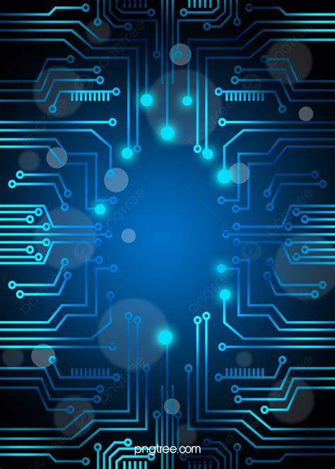 Vector Blue Technology Background Circuit Diagram Wallpaper Image For