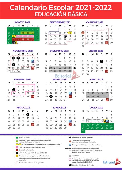Calendario Ciclo Escolar Calendario Gratis