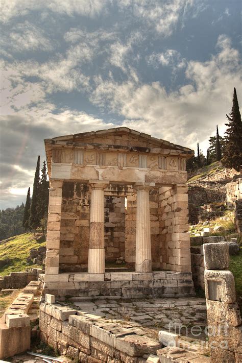Yoga for adults, targeting working adults and homemakers thurs & sat : Temple Of Athena At Delphi Photograph by Deborah Smolinske