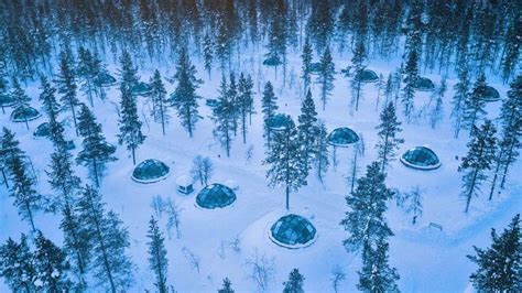 Glass Igloos At The Kakslauttanen Arctic Resort In Saariselkä Finland