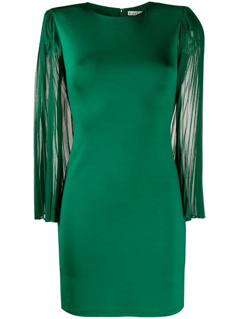 Aliceolivia Pleated Sleeve Bodycon Mini Dress Farfetch In 2021