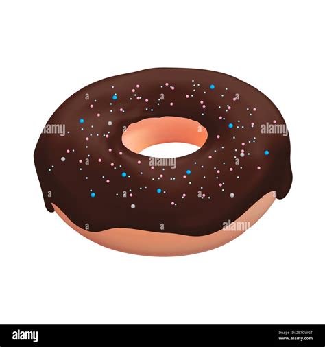 Realistic 3d Sweet Tasty Donut Vector Illustration Stock Vector Image