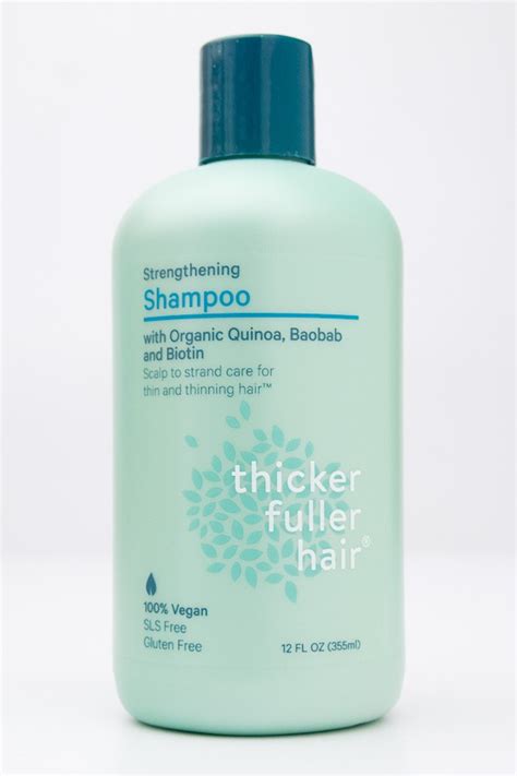 Thicker Fuller Hair Strengthening Shampoo With Organic Quinoa Baobab
