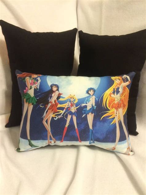 Sailor Moon Anime Pillow Feat The Sailor Scouts Etsy