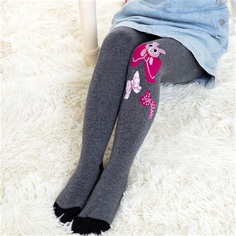 Spring Autumn Baby Girls Tights Cartoon Bee Pattern Stockings Knitted