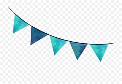 Watercolor Banner Pennant Flag Garland Teal Turquoise Watercolor Teal