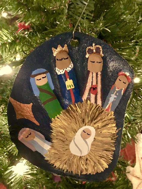 Nativity Finger Print Salt Dough Ornament Advent 2017 By Pg Kids