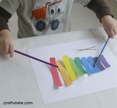 Xylophone Craft With Free Printable Music Activities For Kids