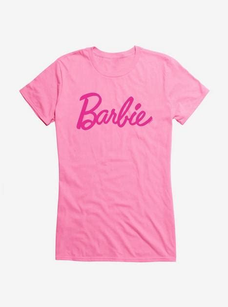 Barbie Classic Pink Script Girls T Shirt Hot Topic